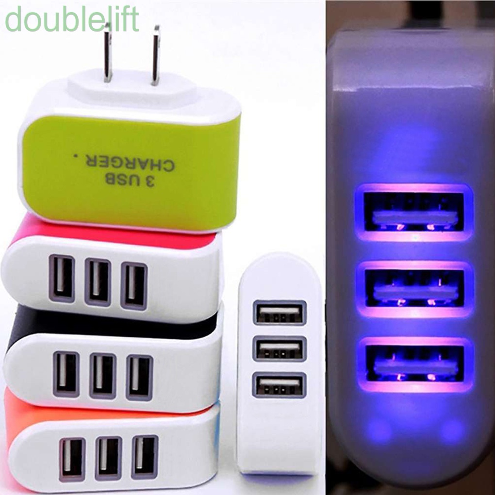 Củ sạc 3 cổng USB AC 110-220V 5V đa năng