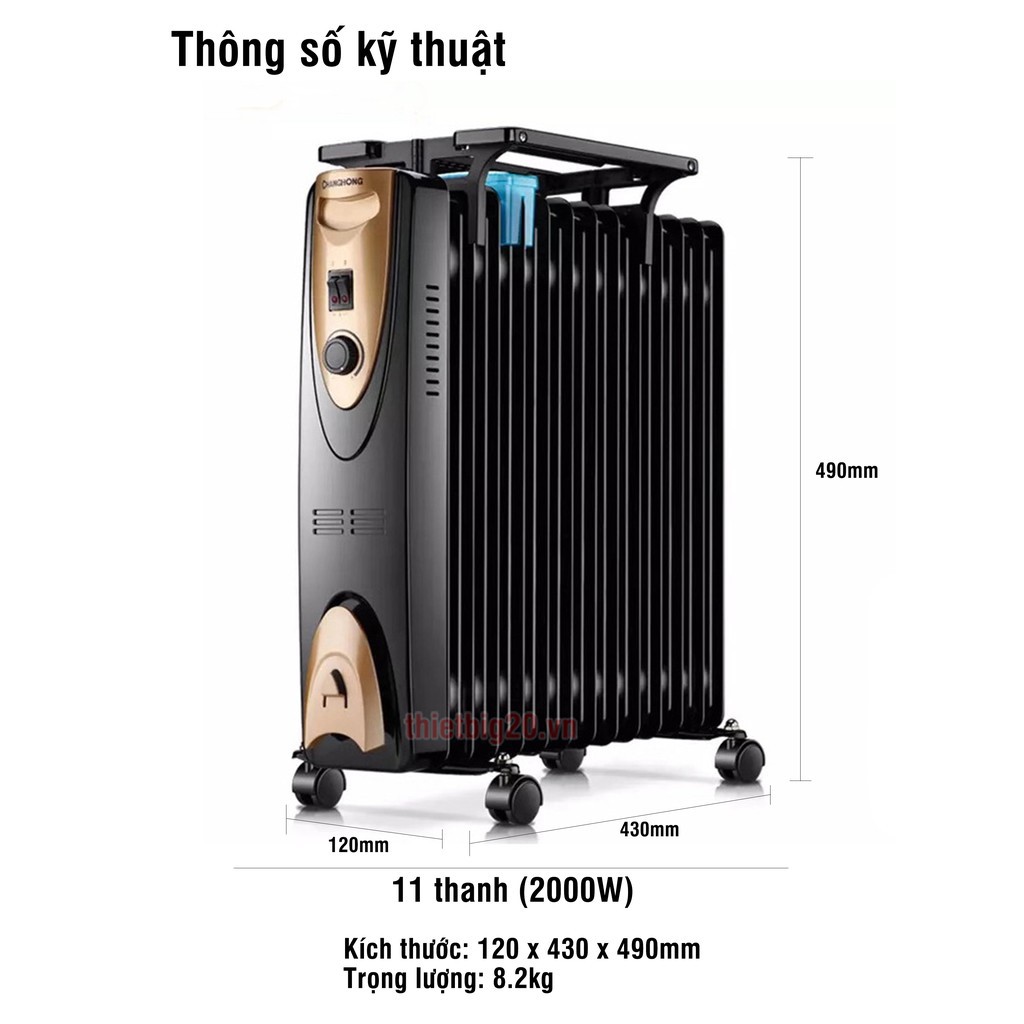 Máy sưởi dầu 11 thanh Saiko CDN-RY2000-11AT