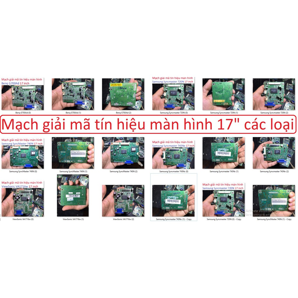 mạch tín hiệu giải mã màn hình 17 " inch board signal G700Ad Syncmaster 720N 740N 743Nx VA1716w samsung benQ 1619SW all