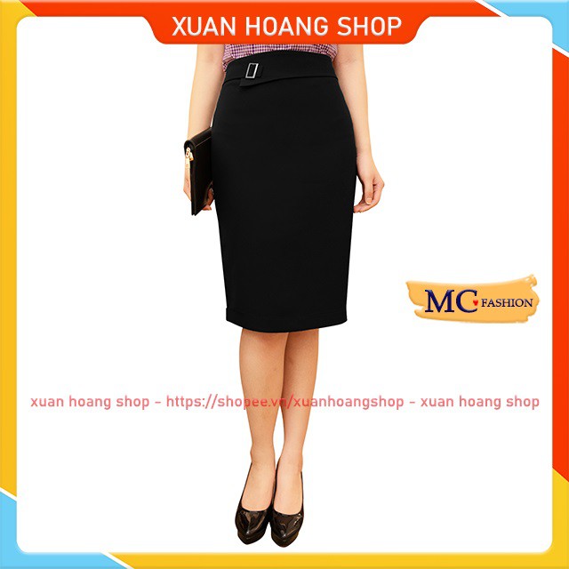 Chân Váy Công Sở Dài,Lưng Cao, Kiểu Dáng Bút Chì Dài Đẹp, Ngắn Đen Mc Fashion Ngắn, Size Đủ, Chất Vải Co Giãn Nhẹ Cv0466