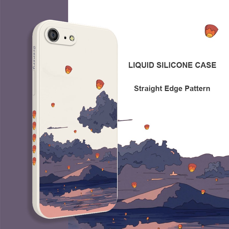 Ốp Điện Thoại Silicon Dẻo Họa Tiết Phong Cảnh Anime Cho IPhone 8 7 6 6S Plus SE 2020