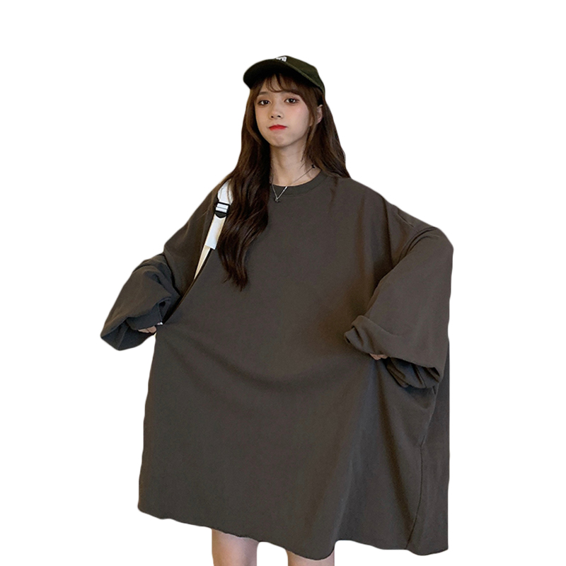 Áo nữ tay dài dáng rộng phong cách Hàn Quốc thời trang nữ dễ thương | BigBuy360 - bigbuy360.vn