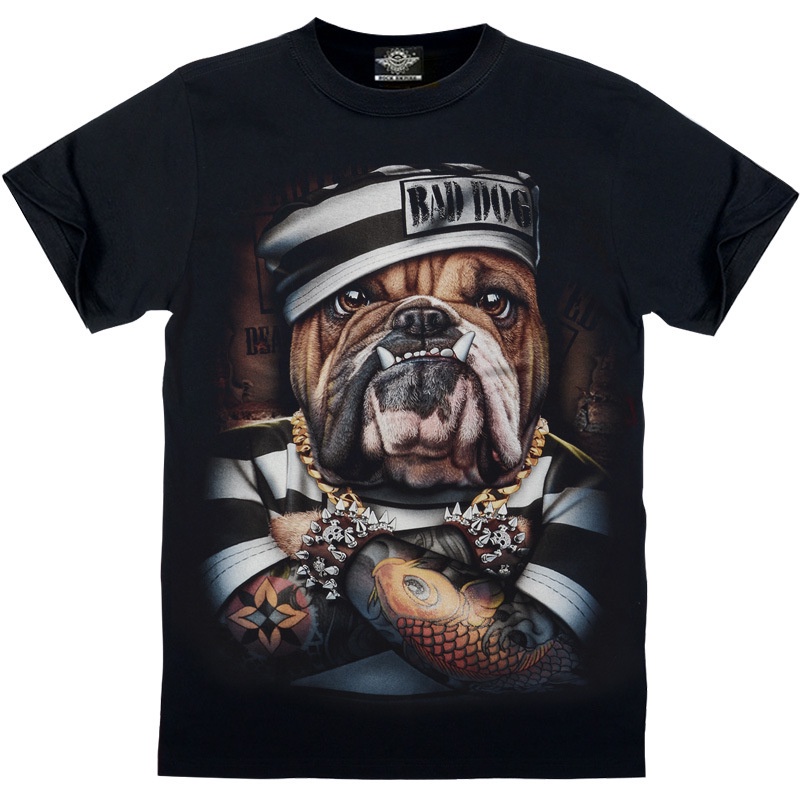 Áo phông Oversize Always Smile, Tay áo ngắn in hình con chó thời trang động vật, Áo phông Unisex