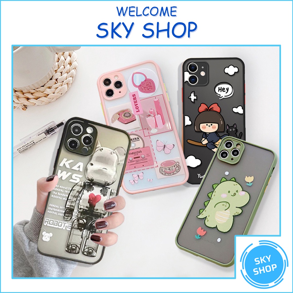 Ốp Lưng Iphone Cạnh Vuông Chống Sốc Lưng Sần Pro Cam hình Morris Every Thing 7plus/8plus/x/xs/11/12/13/14/pro/max