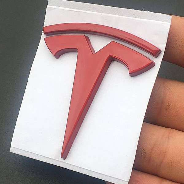 TESLA FENDER Miếng Dán Trang Trí Xe Ô Tô Bằng Kim Loại