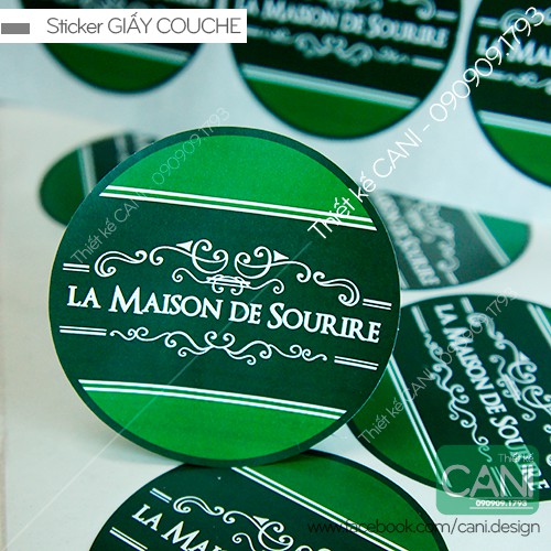 200c - 500c Tem giấy Decal dán hộp  In theo yêu cầu Sticker nhãn giấy niêm phong CANI