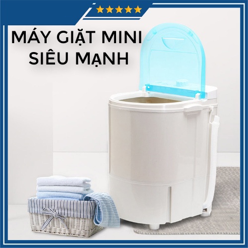 Máy giặt mini cao cấp, máy giặt sấy vắt quần áo siêu mạnh 4.5kg giặt sấy quần áo giày dép cho người 