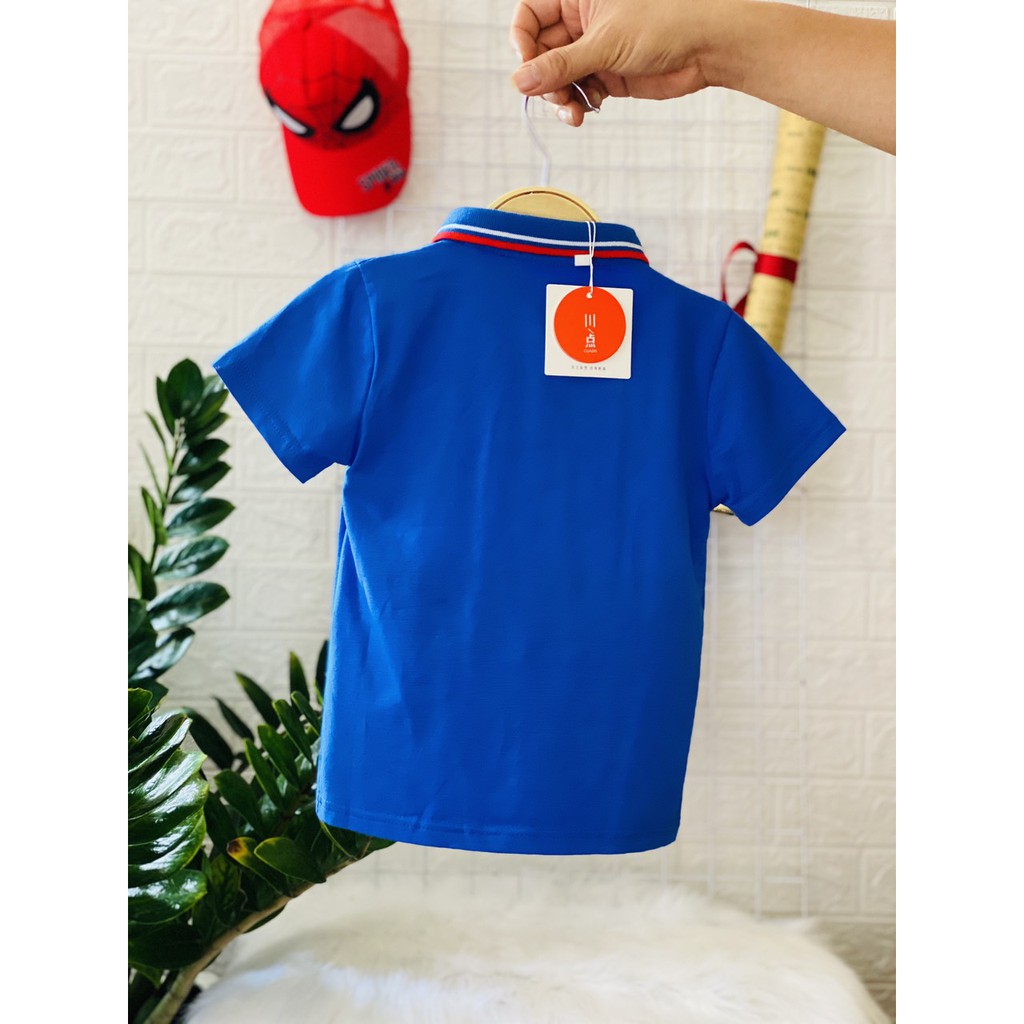 Áo Polo  trẻ em Áo phông có cổ cho bé trai 2 tuổi- 8 tuổi họa tiết siêu nhân nhện