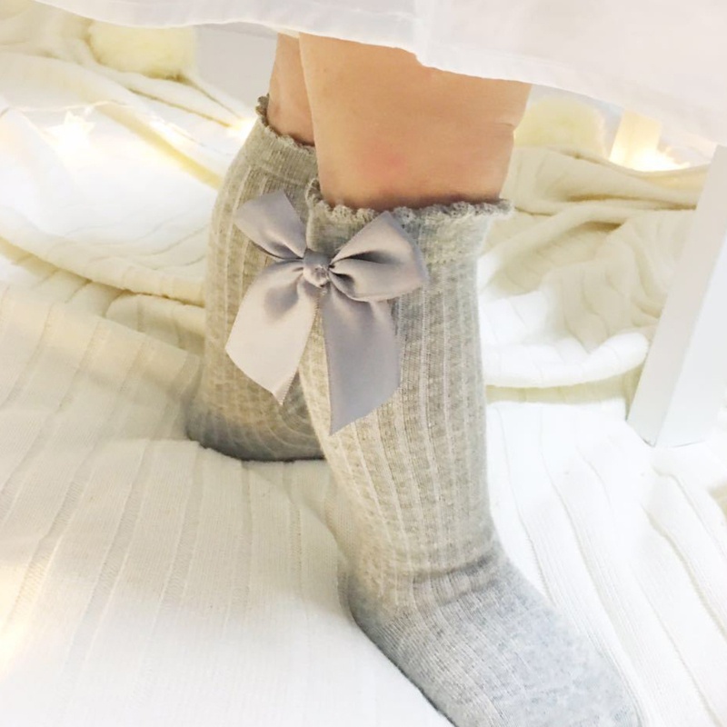 Vớ Cao Đến Đầu Gối Mềm Mại Thoải Mái Cho Bé Gái Sơ Sinh Size S / M