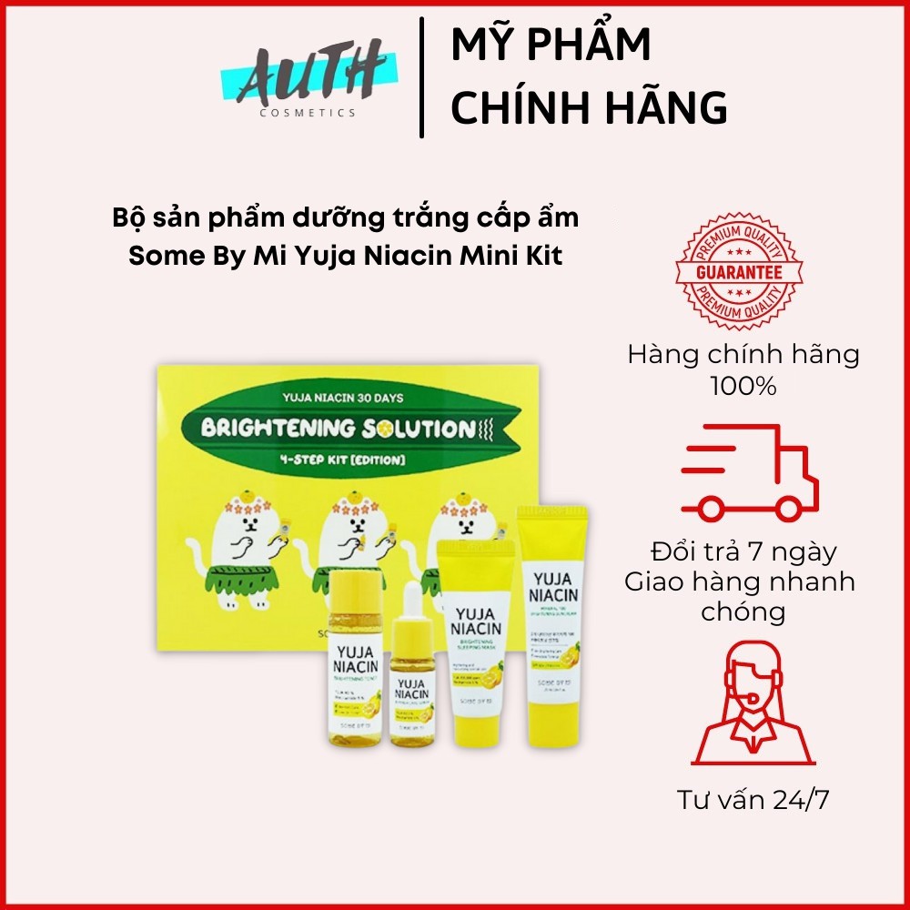 Quà tặng 8-3 Bộ mỹ phẩm dưỡng trắng cấp ẩm MOON21 Some By Mi Yuja Niacin 30 Days Brightening Solution 4-Step Mini Kit