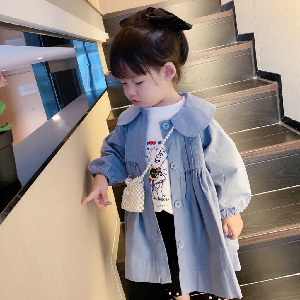 Áo khoác măng tô chất liệu kaki cao cấp cho bé gái V63, quần áo cho bé Nam kidshop