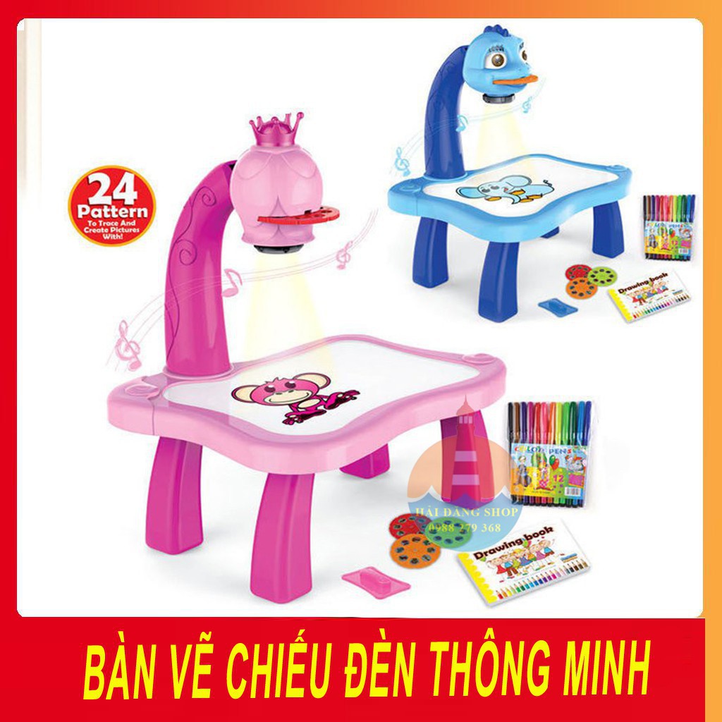 Bàn Vẽ Có Đèn Chiếu Sáng Thông Minh Cho Bé - Bộ Đèn Bàn Máy Chiếu Học Vẽ Thông Minh - Vietfarm