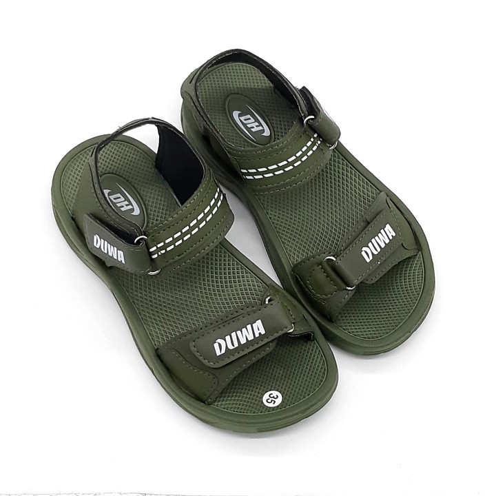 Giày sandal nam Bevis quai cao su gài, đế xốp EVA đúc siêu nhẹ, siêu êm chân BE135-2 (Xanh rêu)