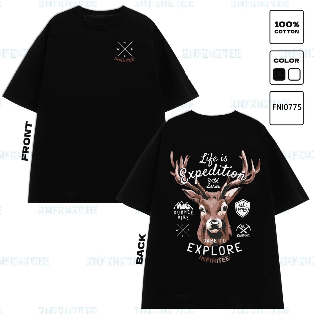 Áo thun INFINITEE Fni0775, Thun 100% Cotton - form rộng Unisex.
