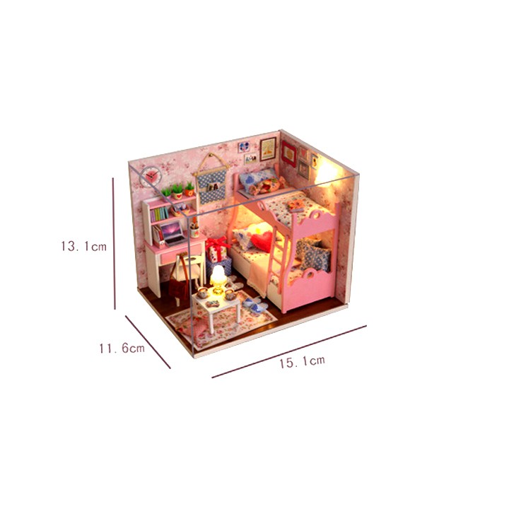 Bộ mô hình lắp ghép DIY- ngôi nhà búp bê Xinh Xắn