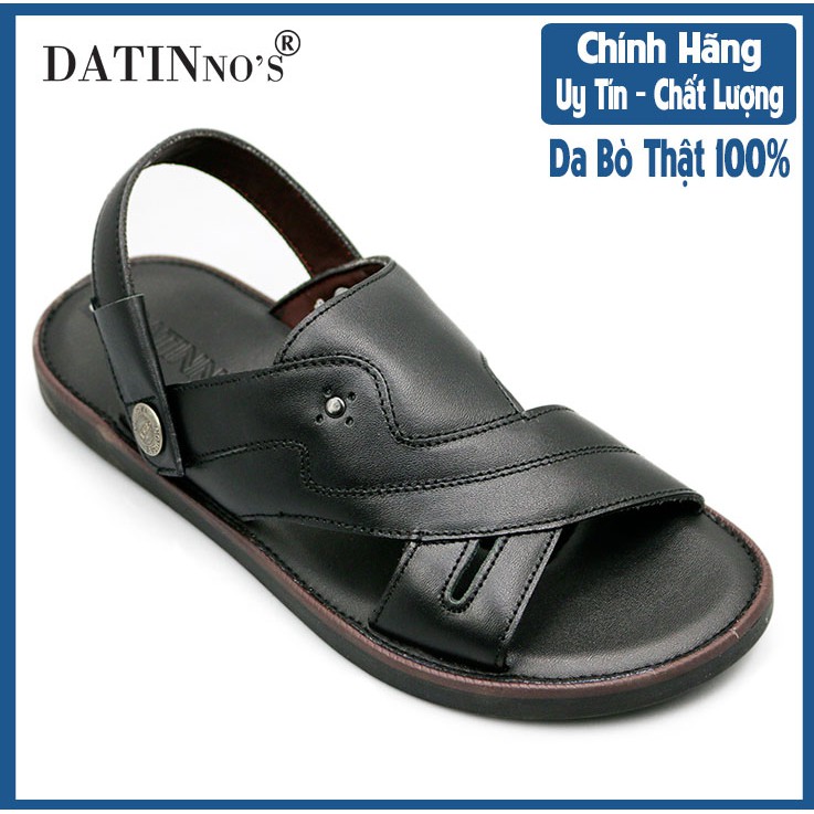 Giày Sandal Nam Da Bò DATINNOS SN03 Đen