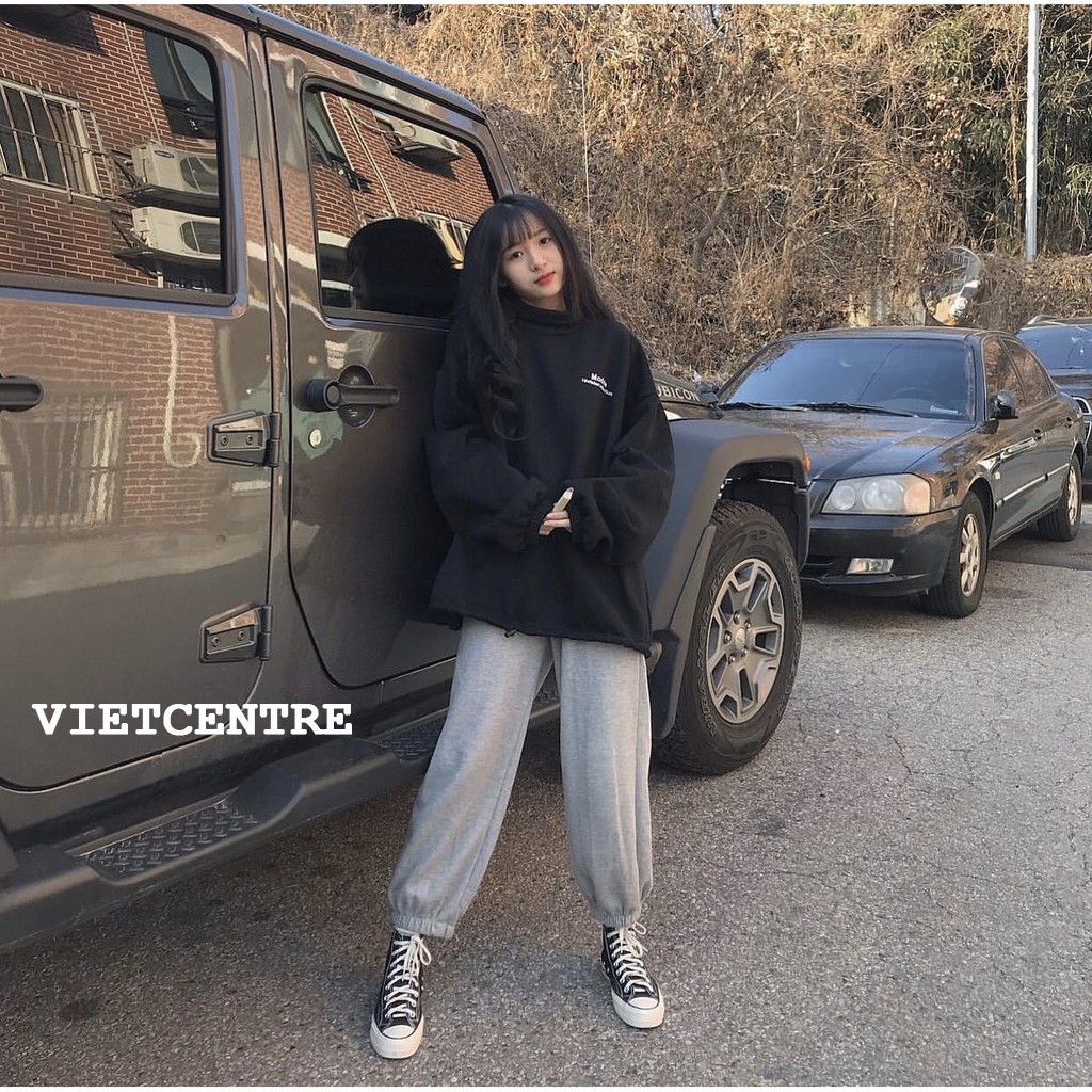 Quần Jogger Unisex SIMPLE Ống Rộng Bo Gấu Ulzzang 2 Màu Hot - VIETCENTRE