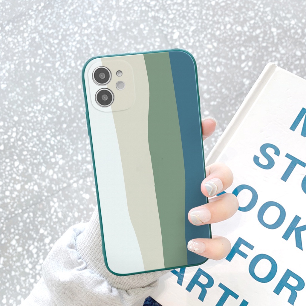 Ốp lưng iphone Cầu vồng cạnh vuông 5/5s/6/6plus/6s/6splus/7/7plus/8/8plus/x/xr/xs/11/12/pro/max/plus/promax