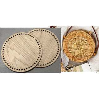 Set 2 tấm gỗ tròn làm túi