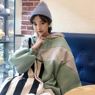 Áo Hoodie Tay Dài Dáng Rộng Dày Dặn Phong Cách Hàn Quốc Mẫu Mới 2019 Thời Trang Thu Đông Cho Nữ