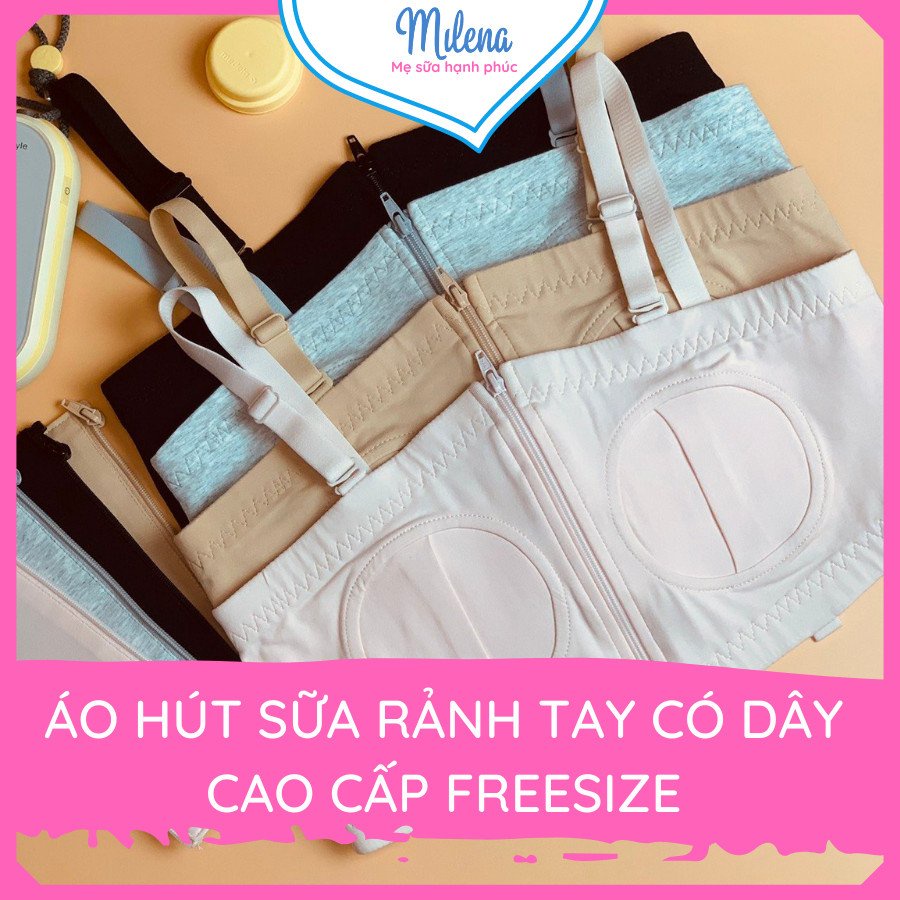 Áo Hút Sữa Rảnh Tay Có Dây Cao Cấp Chất Dày Đẹp Mềm Mịn Giữ Chặt Ôm Ngực FreeSize Vừa Phễu Máy Hút Sữa Medela Spectra..