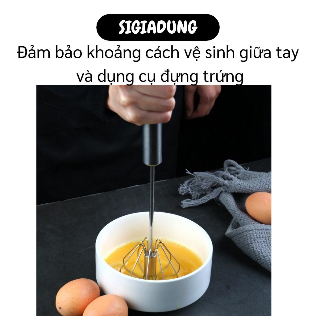 [SALE] Dụng Cụ Đánh Trứng - Cây Đánh Trứng, Khuấy Bột Inox Có Trục Xoay Bán Tự Động 8209