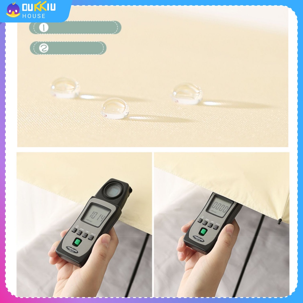 Ô dù che nắng đi mưaÔ gấp gọn ( Có Sẵn ) phủ lớp chống tia UV màu pastel Phong Cách Retro Mùa Hè siêu xinh