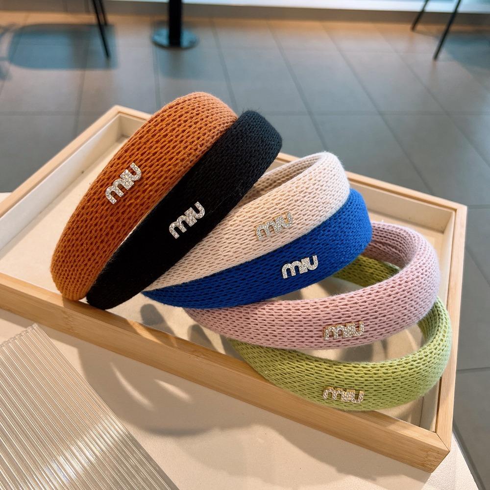 Cài Tóc Đan Len Màu Trơn Thời Trang Mùa Đông Xinh Xắn Cho Nữ 2life