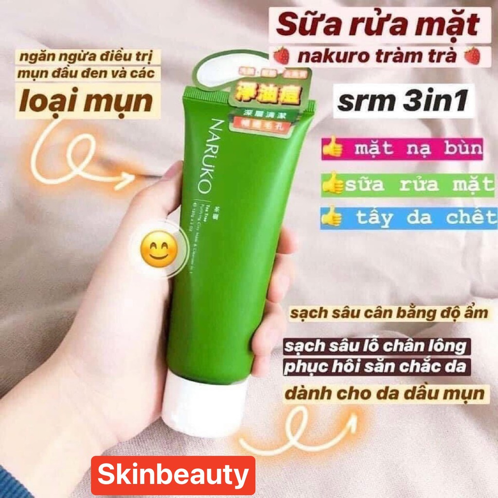 Sữa rửa mặt Naruko trà tràm dạng bùn Tea Tree Purifying Clay Mask and Cleanser - ''HÀNG CHÍNH HÃNG'' | BigBuy360 - bigbuy360.vn
