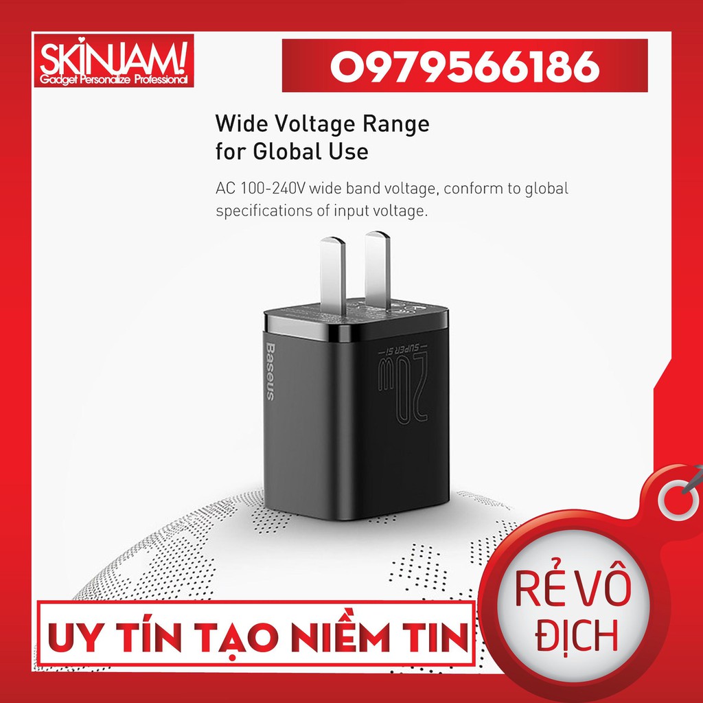 | Baseus | Củ Sạc Nhanh 20W Cho IPhone 12 Series Chính Hãng Baseus Super Si Quick Charger Bảo Hành 18 Tháng