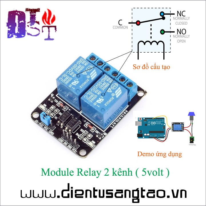 Module Relay 2 kênh - 5volt