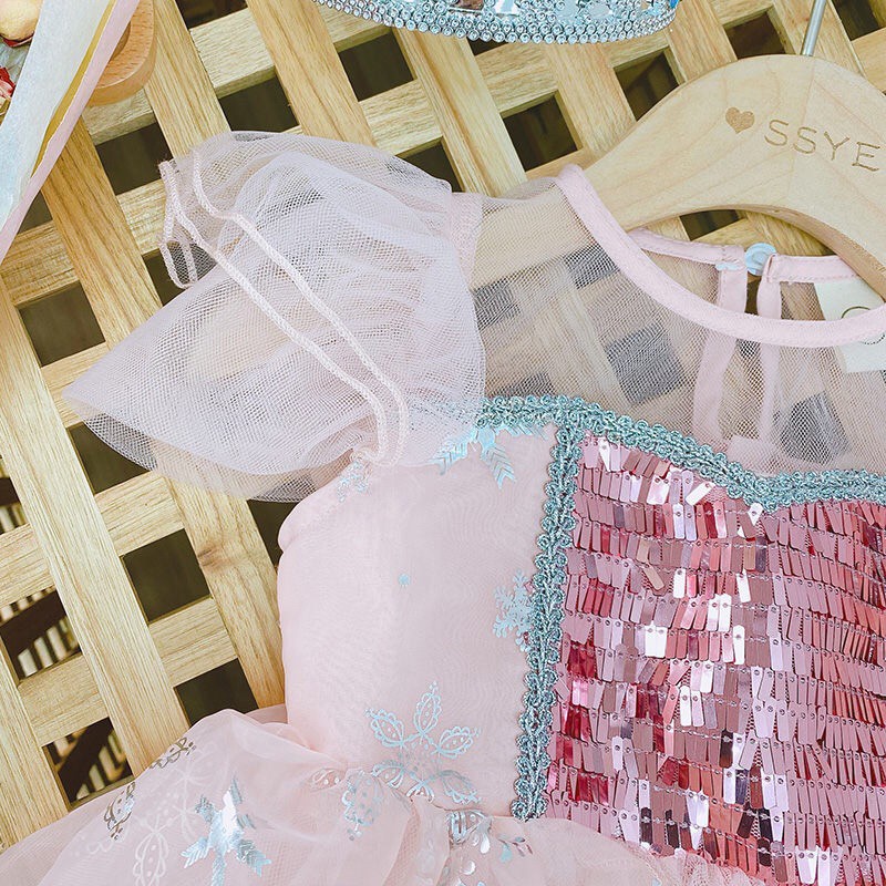 Đầm công chúa Elsa ngắn