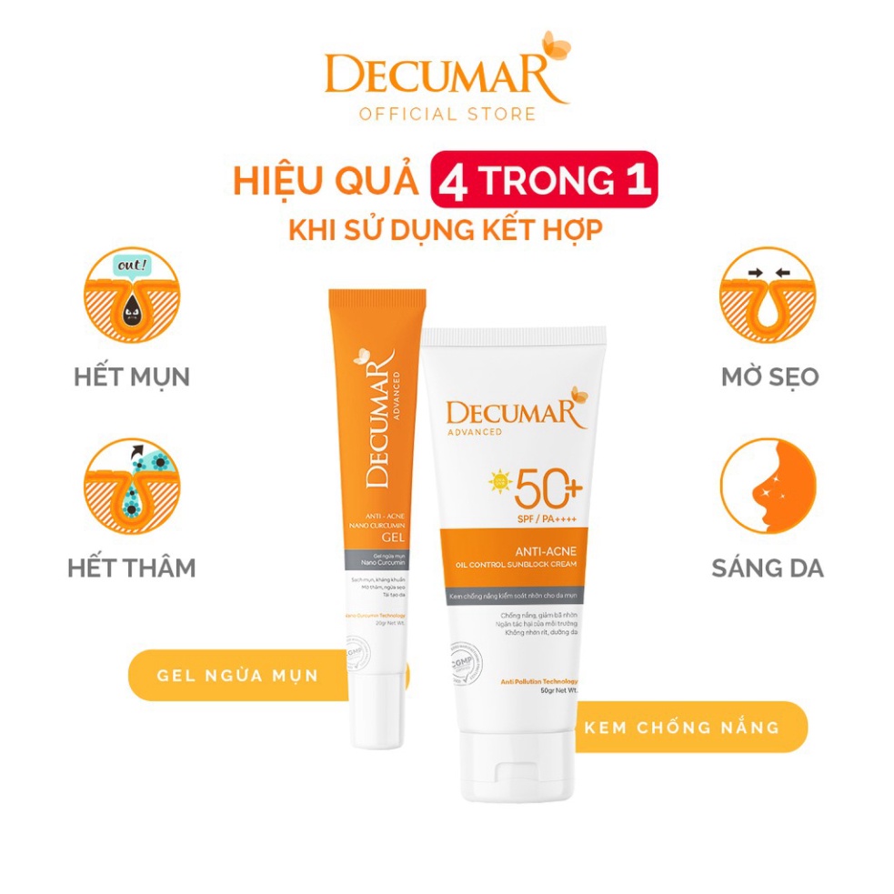 [Chính hãng] Sữa rửa mặt dạng Gel Decumar Advanced - 100gr kiểm soát nhơn mụn hoàn toàn mới