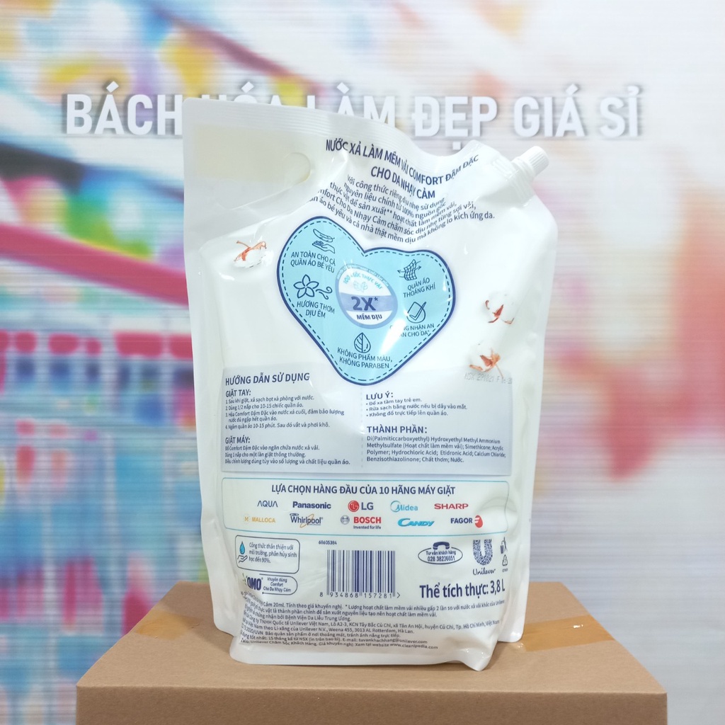 Nước xả vải Comfort Cho Da Nhạy Cảm 3,8L, 1.8L, 3.2L