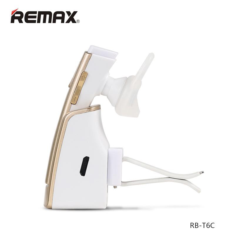 TAI NGHE BLUETOOTH REMAX RB-T6C - CHÍNH HÃNG - CÓ CHÂN ĐẾ SẠC GẮN TRÊN Ô TÔ HOẶC ĐỂ BÀN TIỆN LỢI