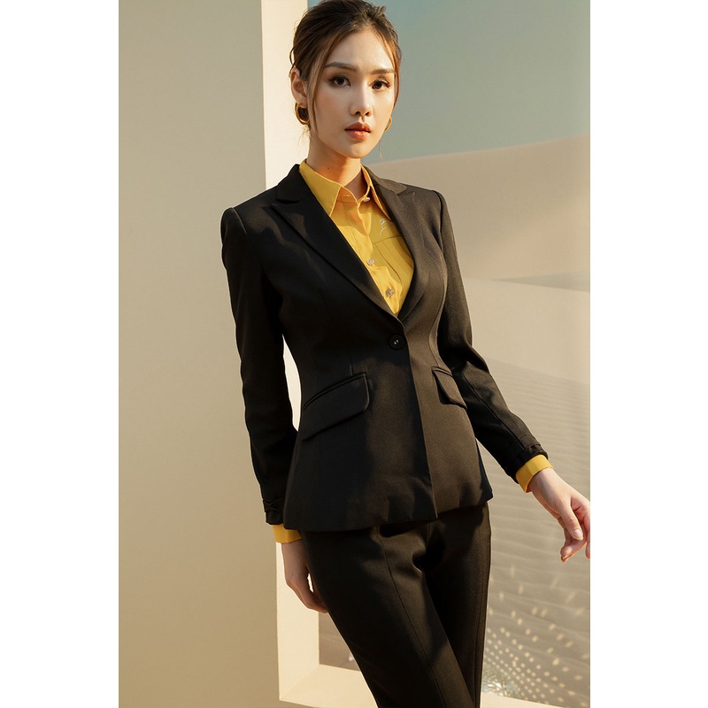 Áo vest xếp ly trang trí cửa tay LEIKA