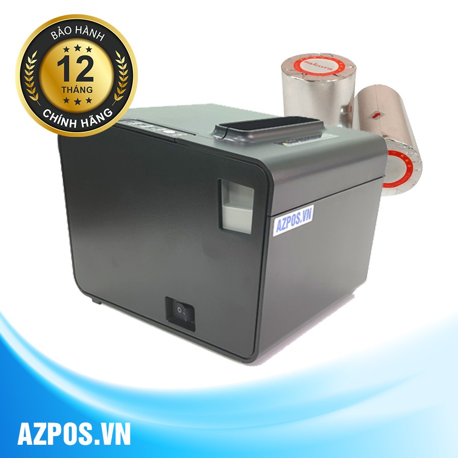 COMBO Máy In Bill Antech AP200u K80mm Hoá Đơn Cafe Quán Ăn + 10 Cuộn Giấy In