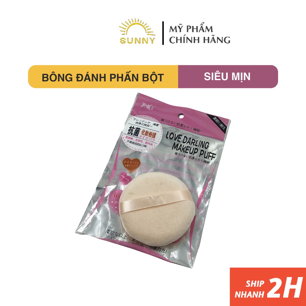 Bông đánh phấn bột makeup Love Darling siêu mịn, siêu mềm