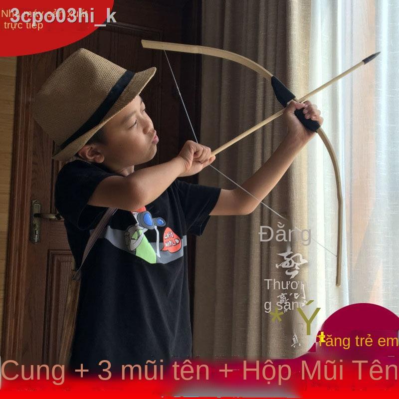 ♕ↂCảnh nóng bán ngoài trời chụp đồ chơi trẻ em mô phỏng cung tên bằng gỗ truyền thống hoài cổ hình cao su