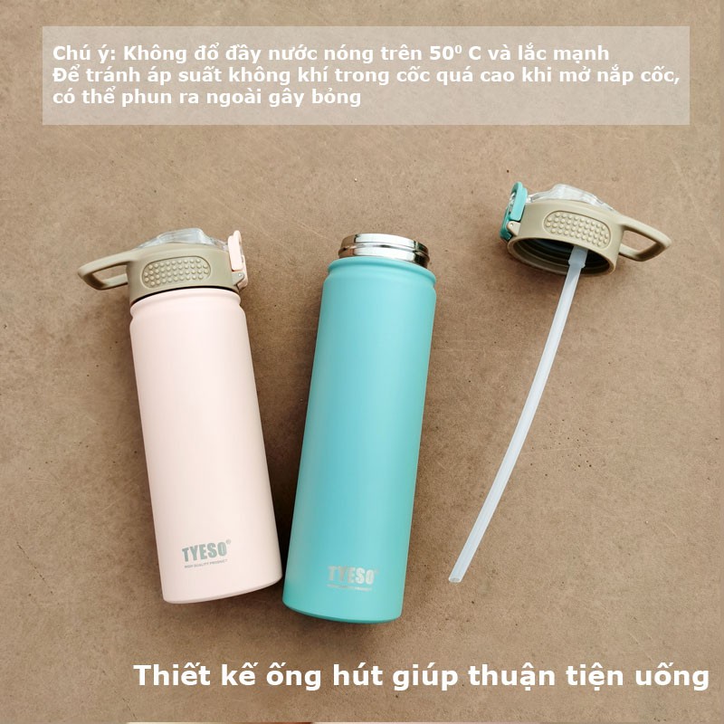 Bình giữ nhiệt TYESO chính hãng thể thích 750ml làm từ inox 304 an toàn, giữ nóng lạnh tốt. | BigBuy360 - bigbuy360.vn