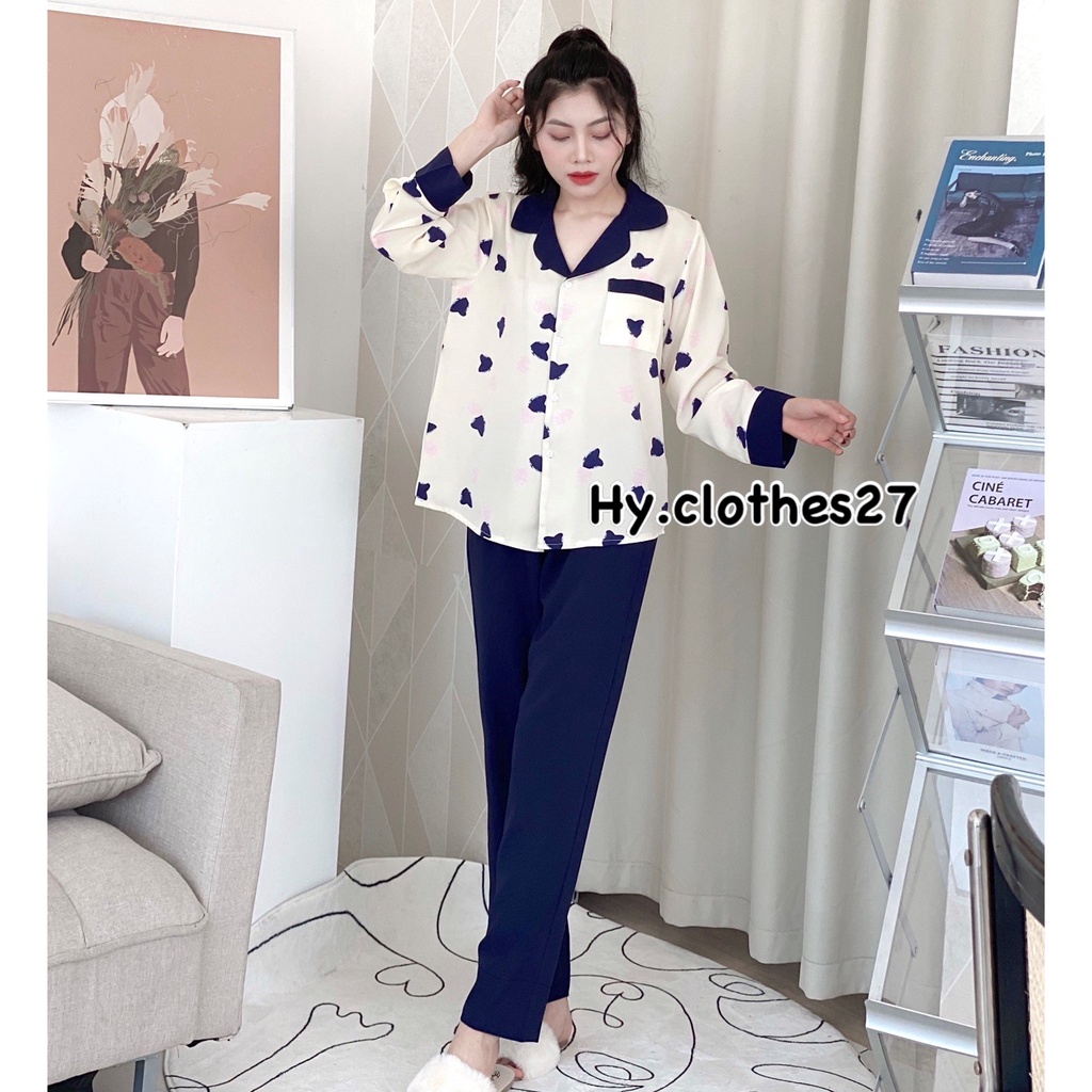 BỘ NGỦ LỤA DÀI TAY mango hoạ tiết / pyjama tay dài | BigBuy360 - bigbuy360.vn