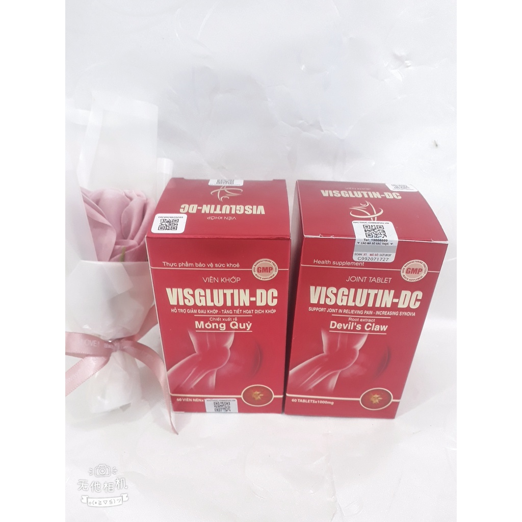 Viên khớp VISGLUTIN-DC, bổ sung chất nhầy dịch khớp, giúp giảm đau, khô khớp, viêm khớp, làm chậm quá trình thoái hóa