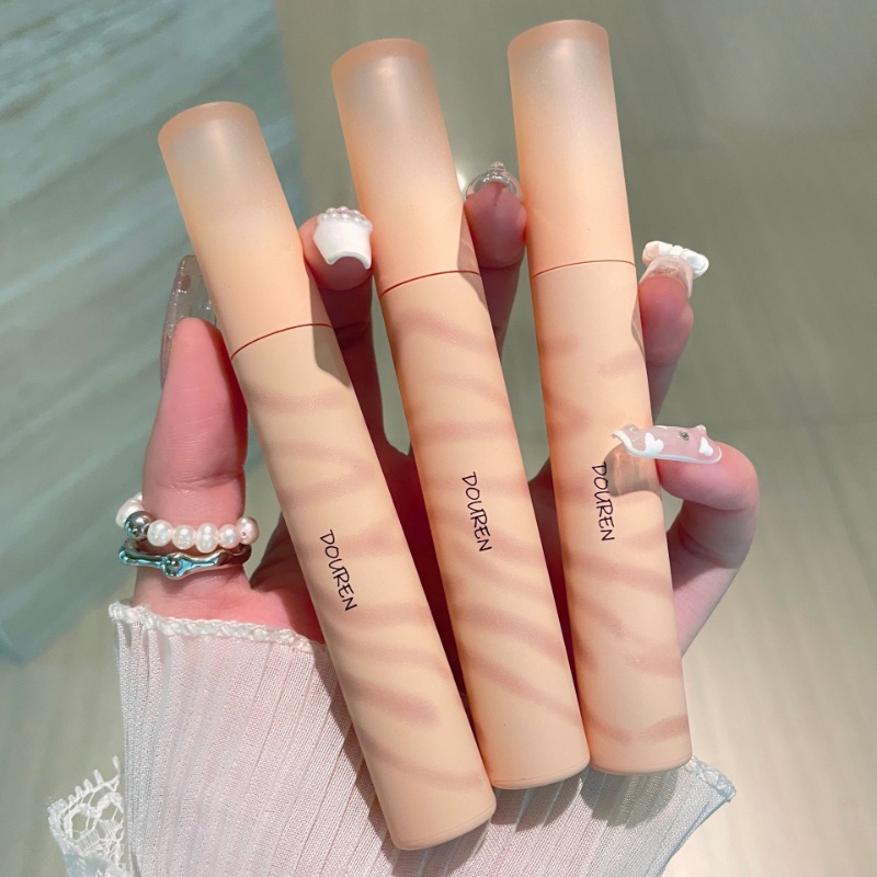 Son Môi DOUREN Velvet Tông Màu Đỏ Nâu Trung Hoa Lâu Trôi Chống Thấm Nước