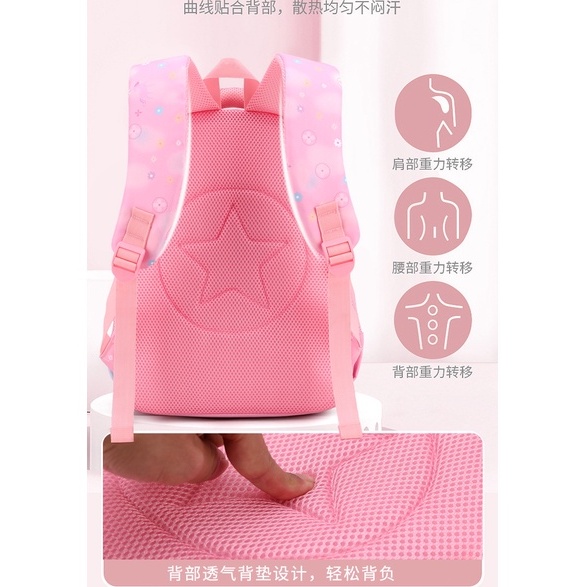 Balo Học Sinh Tiểu Học Cho Bé Gái lớp 2-5,Chắc Chắn,Độ Bền Cao