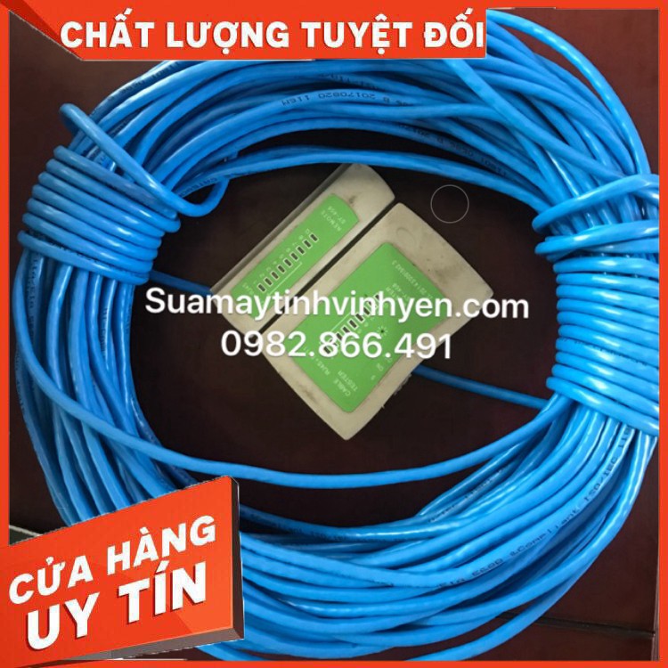 50m dây cáp mạng CAT6 đi ngoài trời. Chính hãng Anh Ngọc. Lõi đồng dày, vỏ ngoài nhựa bền