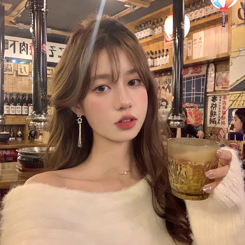 Bông Tai Dáng Dài Hình Ngôi Sao Thời Trang Hàn Quốc Mới 2022