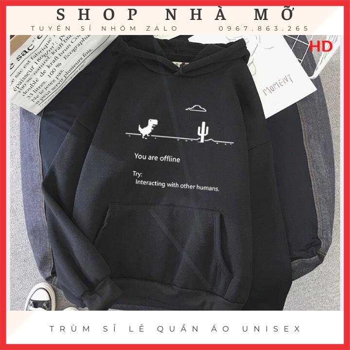 áo hoodie nỉ bông khủng long chạy🦋áo hodi nỉ thời trang thu đông nam nữ, cặp đôi🦋form thụng unisex freesize ulzzang 🦋