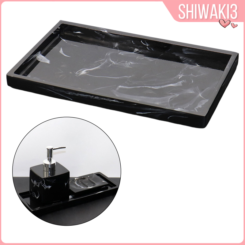 Khay Đựng Nến / Xà Phòng / Nước Hoa Hình Chữ Nhật Bằng Resin Giả Cẩm Thạch Handmade Trang Trí Nhà Cửa