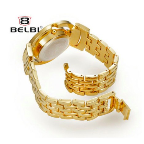 (Có Ảnh Thật) Đồng Hồ Nữ BELBI 001 Cao Cấp Viền 2 Vành Đá Hàng Chính Hãng