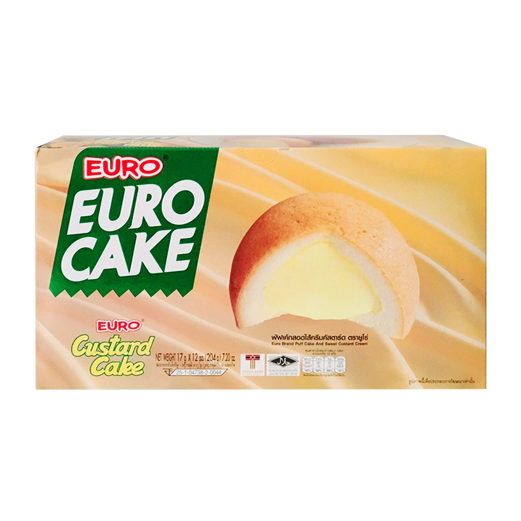 Bánh trứng Euro Cake Thái Lan vị Truyền Thống [Hộp 12 cái]